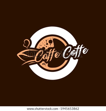 C and Caffe Coffe logo designs, suitable for coffee and caffe drink brands Royalty-Free Stock Photo #1945653862