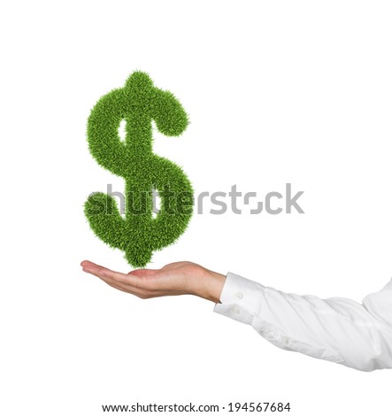 A hand holding a dollar sign.