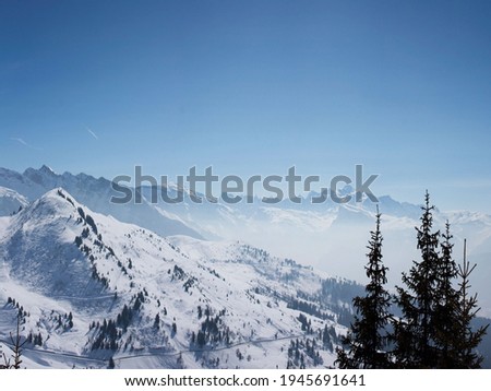 photo taken from the top of the snowy mountain