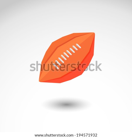 Rugby Ball flat vector illustration isolated background
