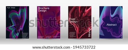 Modern design template.  A set of modern abstract covers. Creative fluid colors backgrounds.  Vector illustration. EPS 10. 