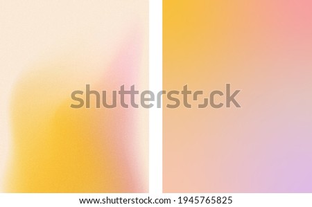 Pink and yellow gradient textured backgrounds. For covers and wallpapers, for web and print. Royalty-Free Stock Photo #1945765825