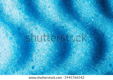 Macro photography of blue wave felt fabric. The flat lay of abstract blue wave background.  This is blurred background with art noise.