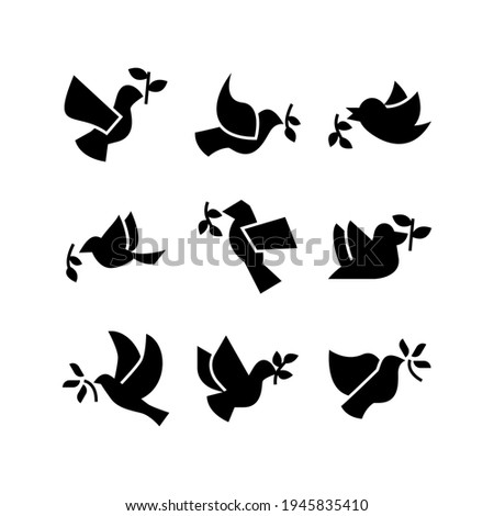 dove icon or logo isolated sign symbol vector illustration - Collection of high quality black style vector icons
