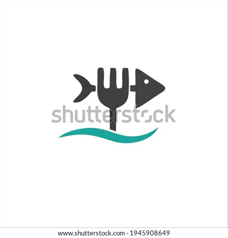 Fish Symbol. Seafood Restaurant Logo. Vector Illustration.