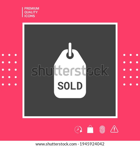 Sold symbol tag, elements for your design