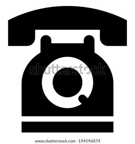 Retro phone icon