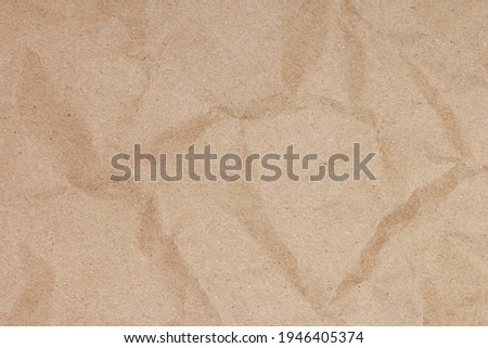 Recycle brown paper crumpled texture background