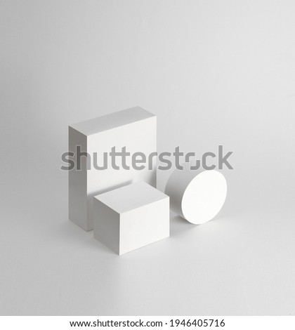 White Platform and Base for product photography mockup