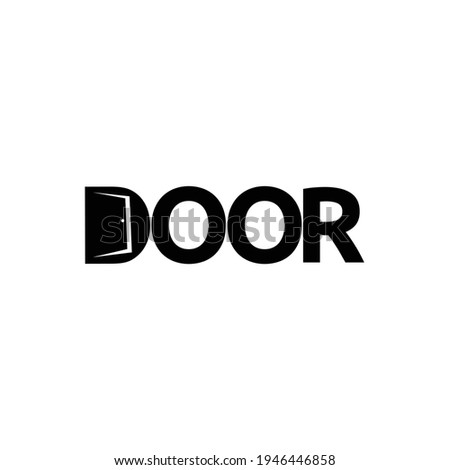 Initial Letter Door Logo Simple Design Icon Vector