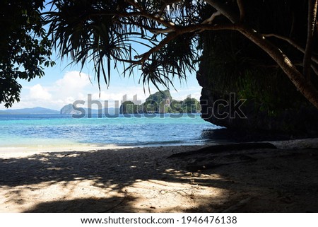 El Nido Palawan Island hopping with fantastic beach and view from small island, uneso nature resort in the Philippines Royalty-Free Stock Photo #1946476138