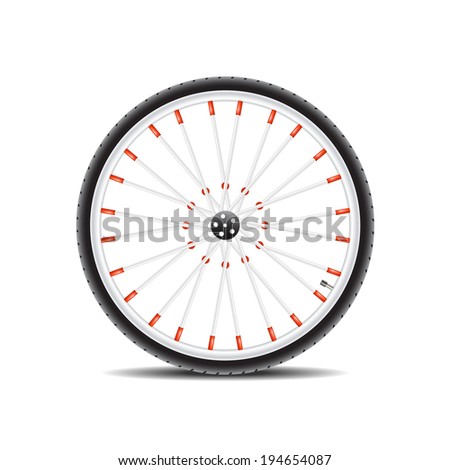 Bicycle wheel and shadow