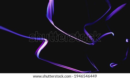 Colorful Fiber Strings Motion Background 3d illustration