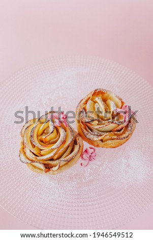 A beautiful dessert in the form of a rose.