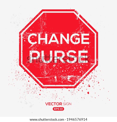 Creative Sign (change purse) design, vector illustration.