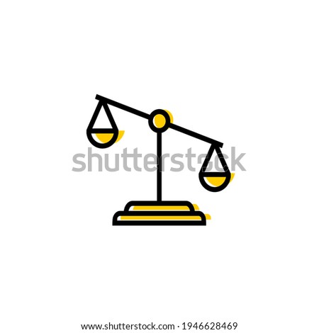 Vector scale icon. Icon of injustice Royalty-Free Stock Photo #1946628469