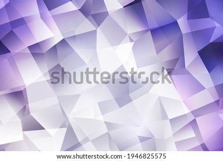 Light Purple vector abstract polygonal template. Glitter abstract illustration with an elegant triangles. Textured pattern for your backgrounds.