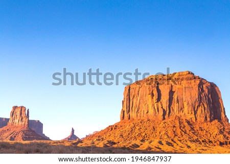 Monument Valley is a region of the Colorado Plateau characterized by a cluster of vast sandstone buttes