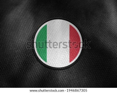 Italy flag isolated on black with clipping path. flag symbols of Italy. Italy flag frame with empty space for your text.