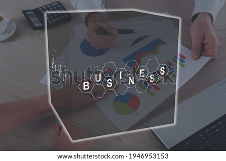 Business concept illustrated by a picture on background
