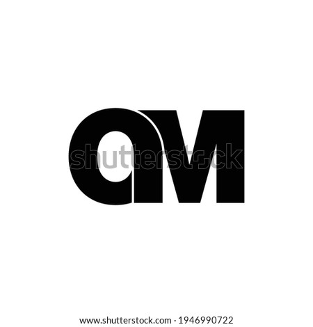 Letter OM simple logo design vector