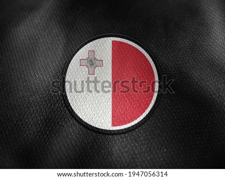 Malta flag isolated on black with clipping path. flag symbols of Malta. Malta flag frame with empty space for your text. Royalty-Free Stock Photo #1947056314
