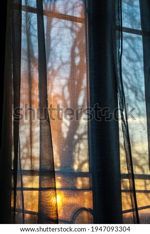 Sunset window in Paris photography
