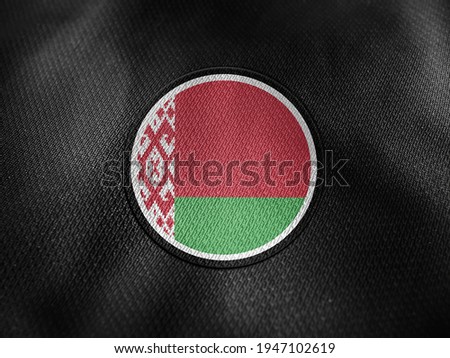 Belarus flag isolated on black with clipping path. flag symbols of Belarus. Belarus flag frame with empty space for your text.