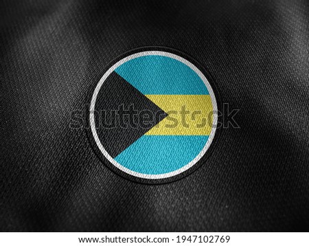 Bahamas flag isolated on black with clipping path. flag symbols of Bahamas. Bahamas flag frame with empty space for your text.