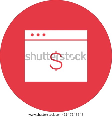 Browser, ecommerce, online payment icon vector image. Can also be used for Finance and Money. Suitable for use on web apps, mobile apps and print media.