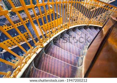 Staircase in the sky, descending stairs