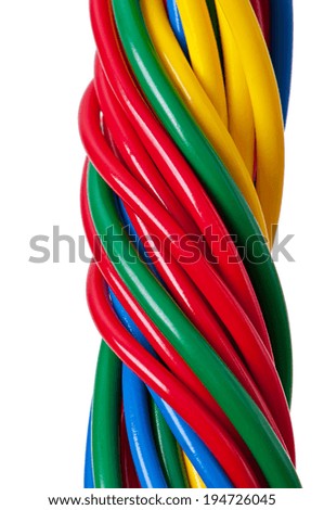 electric cable on a white background