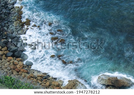 water splash the sea coastal and beach
