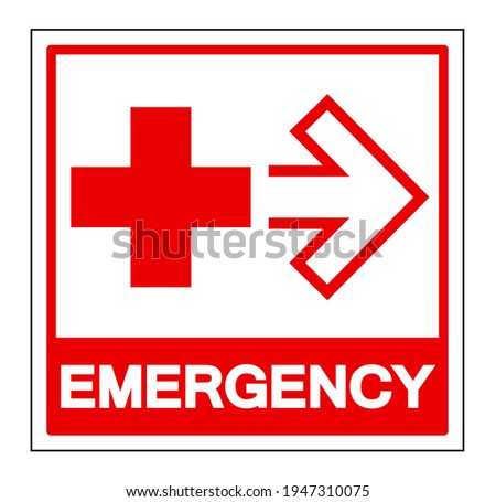 Emergency Symbol Sign, Vector Illustration, Isolate On White Background Label. EPS10