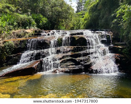 Adutora Waterfall located in Nova Friburgo, a city surrounded by mountains in the state of Rio de Janeiro 