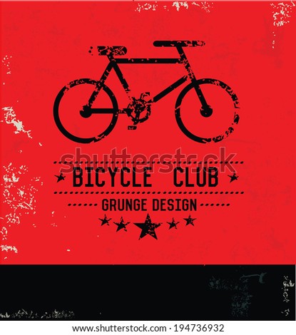 Bicycle concept,Grunge vector