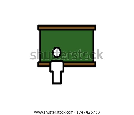 School board line icon. High quality outline symbol for web design or mobile app. Thin line sign for design logo. Color outline pictogram on white background