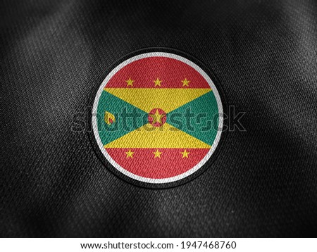 Grenada flag isolated on black with clipping path. flag symbols of Grenada. Grenada flag frame with empty space for your text.