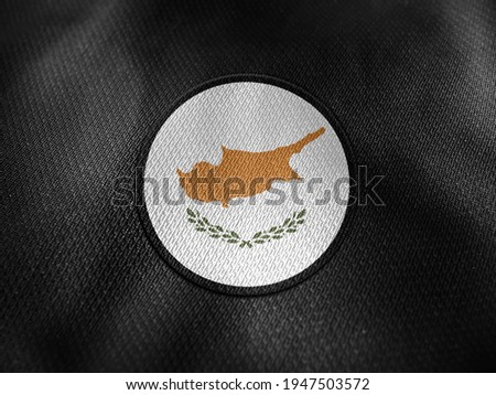 Cyprus flag isolated on black with clipping path. flag symbols of Cyprus. Cyprus flag frame with empty space for your text.