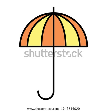 Vector Umbrella Outline Icon Design
