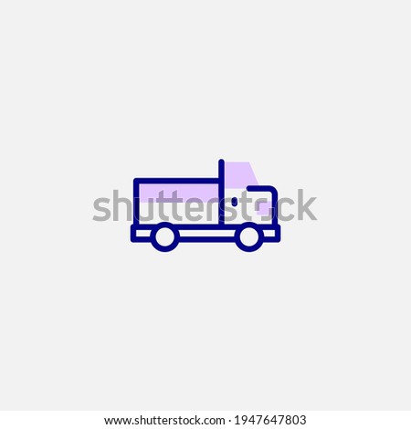 Pickup truck icon sign vector,Symbol, logo illustration for web and mobile