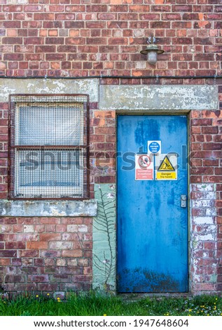 Weathered door in old factory 2892