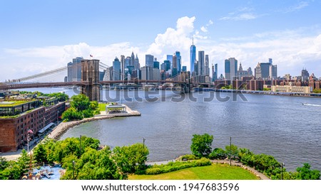 panoramic view at the skyline of manhattan, new york