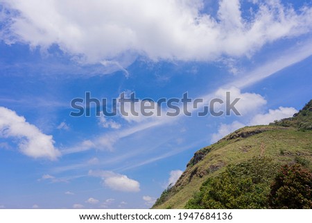 Clear Blue Sky with mountains