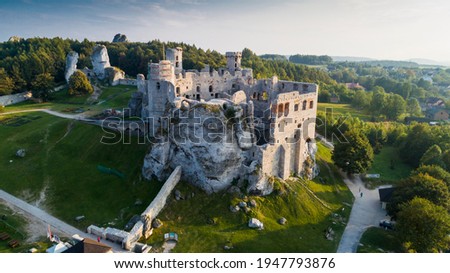 Ogrodzieniec ruins of a medieval castle. Czestochowa region, Poland. Medieval castle ruins located in Ogrodzieniec, Poland.