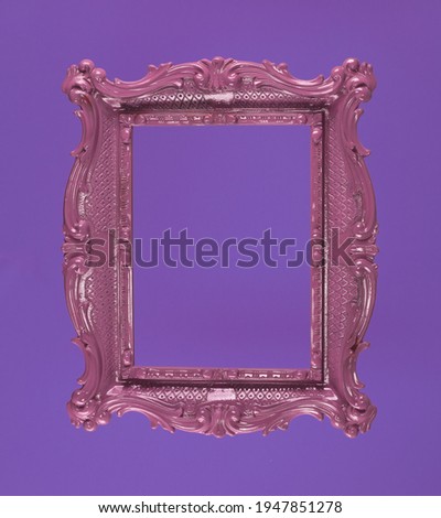 pink elegant frame, baroque style