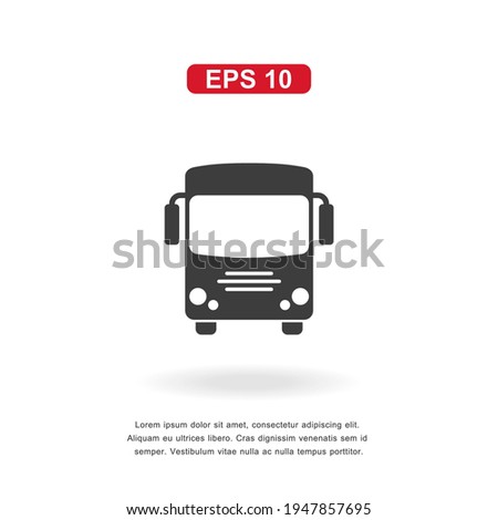 web icon bus sign isolated on white background. Simple vector illustration.