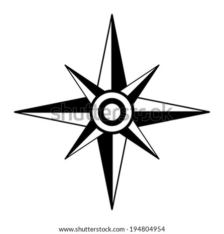 Compass icon on white background.