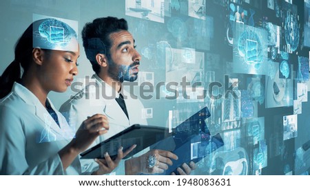 Medical technology concept. Remote medicine. Electronic medical record. Royalty-Free Stock Photo #1948083631
