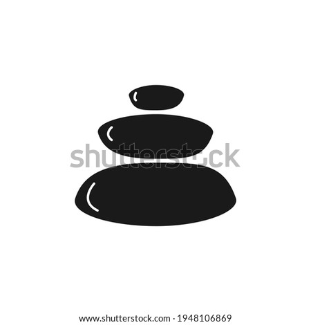 Black Stone Logo vector template. Spa stones illustration for spa logo design.